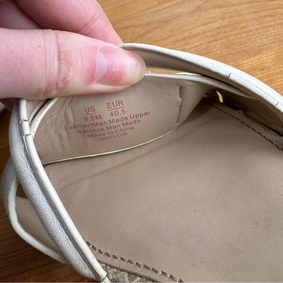 Sam Edelman Waylon Ivory Tan Natural Weave Slide Sandal Block Kitten Heel 9.5 - Picture 8 of 8